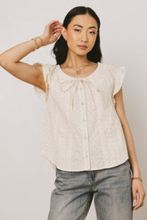 Rome Floral Blouse in Yellow - FINAL SALE