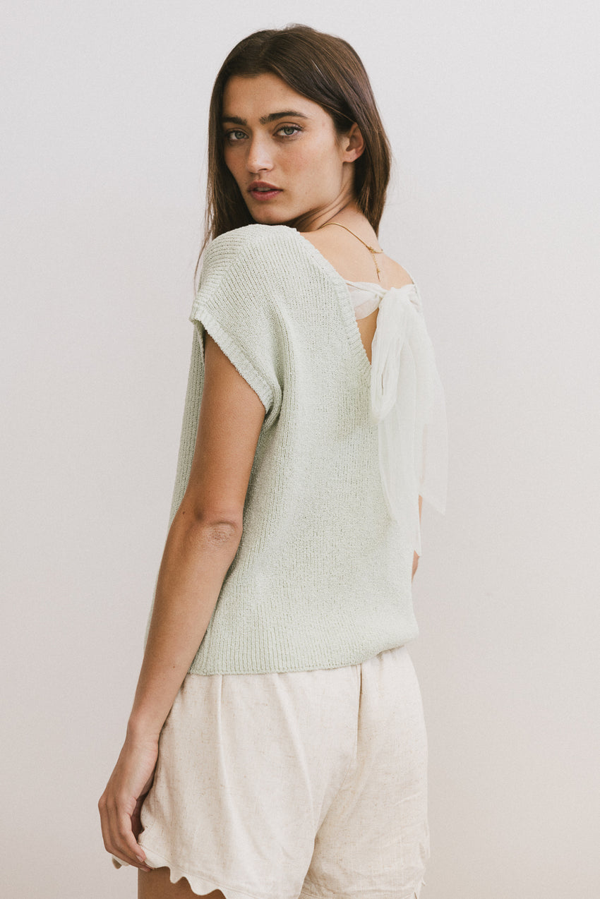Amy Knit Top in Sage - FINAL SALE