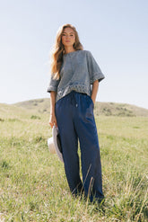 Josie Wide Leg Satin Pants - FINAL SALE