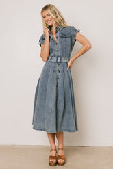 Walter Denim Midi Dress - FINAL SALE