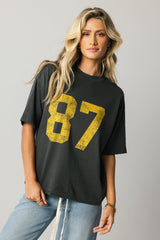 Jersey Oversized Graphic Tee - Final Sale
