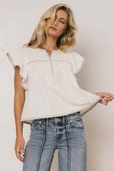 Cillian Flutter Sleeve Blouse - FINAL SALE