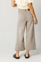 Oliver Extra Wide Leg Jeans In Gray - Final Sale