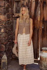 Griffin Knit Tank Top In Taupe - Final Sale