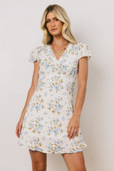 Leo Lace Trim Mini Dress - FINAL SALE