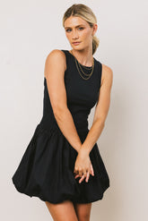 Nila Bubble Mini Dress in Navy - FINAL SALE