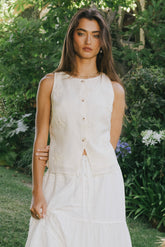 Andie Embroidered Button Up - FINAL SALE