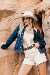 Zia Striped Tank in Sand - FINAL SALE