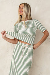 Niya Striped top in Green - FINAL SALE