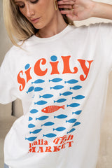 Sicily Oversized Graphic Tee - Final Sale