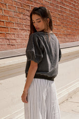 Rory Contrast Top In Black - Final Sale