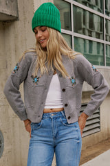Lindsay Embroidered Cardigan - Final Sale