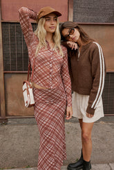 Pinot Plaid Maxi Skirt - FINAL SALE