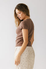 Martha Boatneck Top In Brown - Final Sale