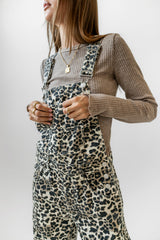 Tansy Denim Overalls In Leopard - Final Sale