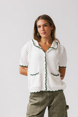 Jaida Contrast Knit Top - Final Sale