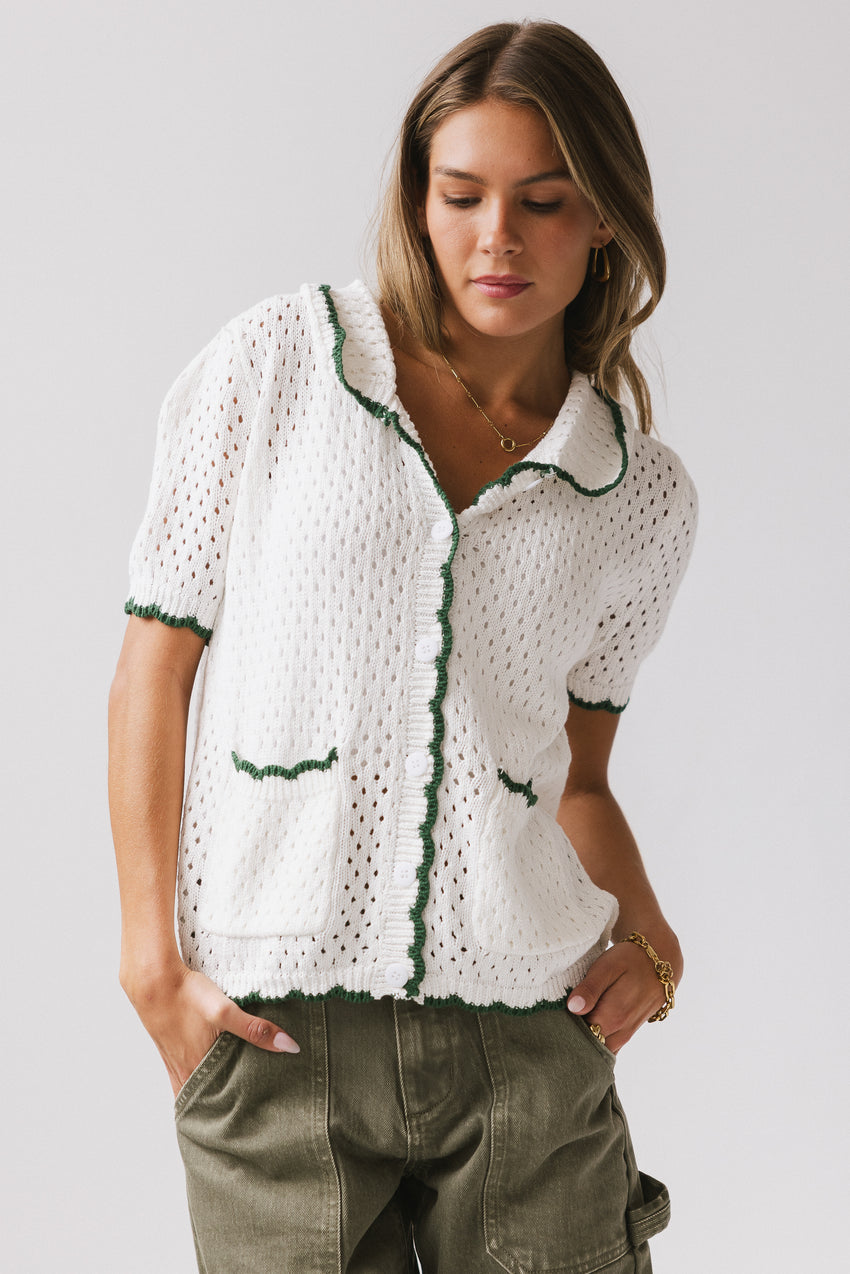 Jaida Contrast Knit Top - FINAL SALE