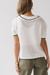 Jaida Contrast Knit Top - Final Sale
