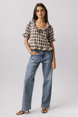 Liam Plaid Blouse