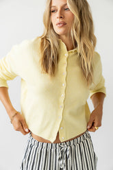 Maci Cardigan in Yellow - FINAL SALE