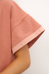 Jace Contrast Tee In Clay - Final Sale