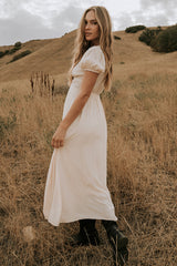 Kaydence Maxi Dress In Cream - Final Sale
