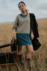 Fern Relaxed Sweater in Grey - FINAL SALE