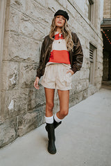 Kenzie Striped Sweater In Red - Final Sale