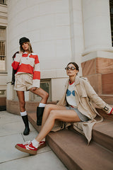 Kenzie Striped Sweater In Red - Final Sale