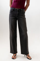 Sloane Wide Leg Jeans in Black - FINAL SALE