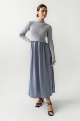 Zeda Midi Dress in Blue - FINAL SALE