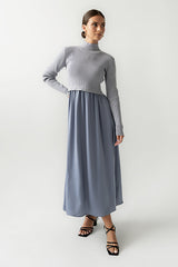 Zeda Midi Dress in Blue - FINAL SALE