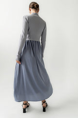 Zeda Midi Dress In Blue - Final Sale