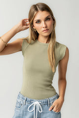 Huxley Tank In Olive - Final Sale