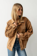 Sarah Corduroy Jacket In Camel - Final Sale
