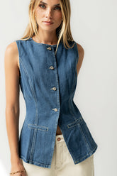 Hudson Denim Vest in Dark Wash - FINAL SALE