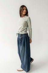 Makayla Shirt In Grey - Final Sale