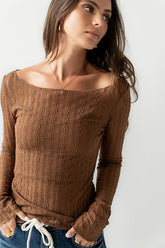 Rachel Lace Top in Camel