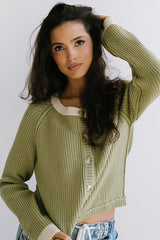 Margaret Contrast Cardigan - FINAL SALE