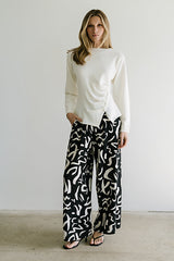 Jerzey Asymmetrical Sweater In Ivory - Final Sale