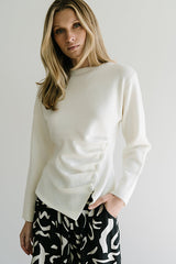 Jerzey Asymmetrical Sweater in Ivory - FINAL SALE