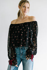 Mateo Floral Crinkle Blouse - FINAL SALE