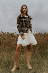 Bellise Baby Doll Sweater Dress In Ivory - Final Sale