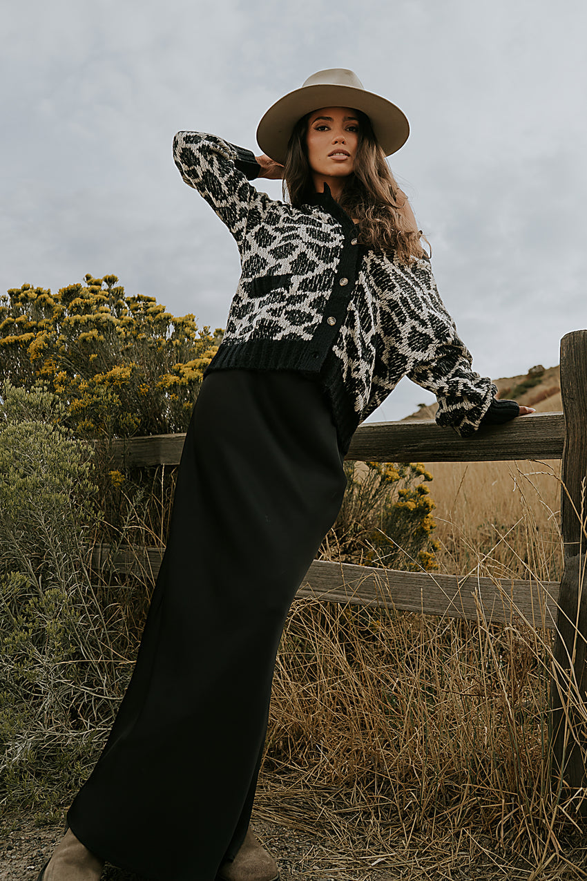 Robbin Satin Maxi Skirt in Black - FINAL SALE