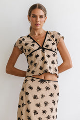 Tabitha Floral Mesh Top - FINAL SALE