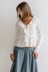 Kinsey Ruffle Lace Top - Final Sale