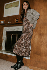 Janice Leopard Midi Dress - Final Sale