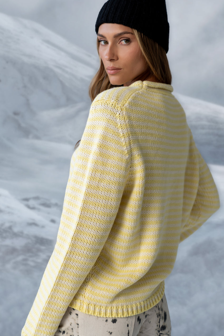 Jones Knit Sweater in Yellow - FINAL SALE