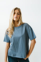 Abby Oversized Tee in Blue - FINAL SALE