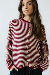Lola Striped Sweater In Red - Final Sale
